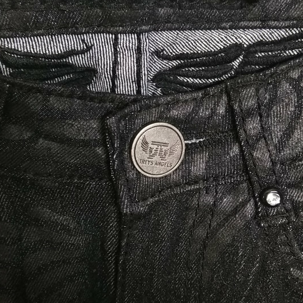 TREY'S Angels Sexy 3/4 Skinny Jeans Angel Wings - Picture 8 of 13